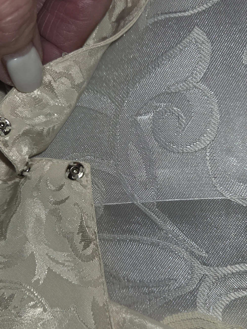 Victoria's Secret Ivory Satin Jacquard  Bodysuit
